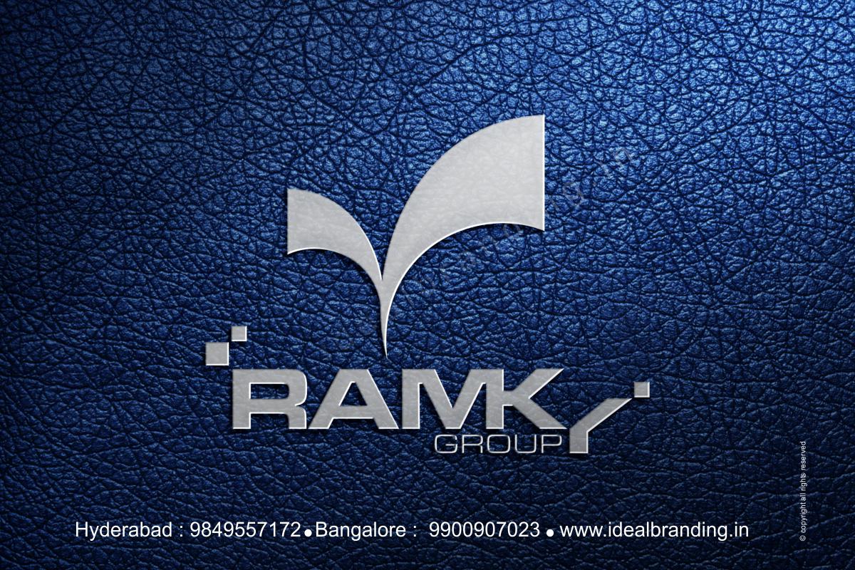group infra logo design hyderbad construction branding india -Ramky8