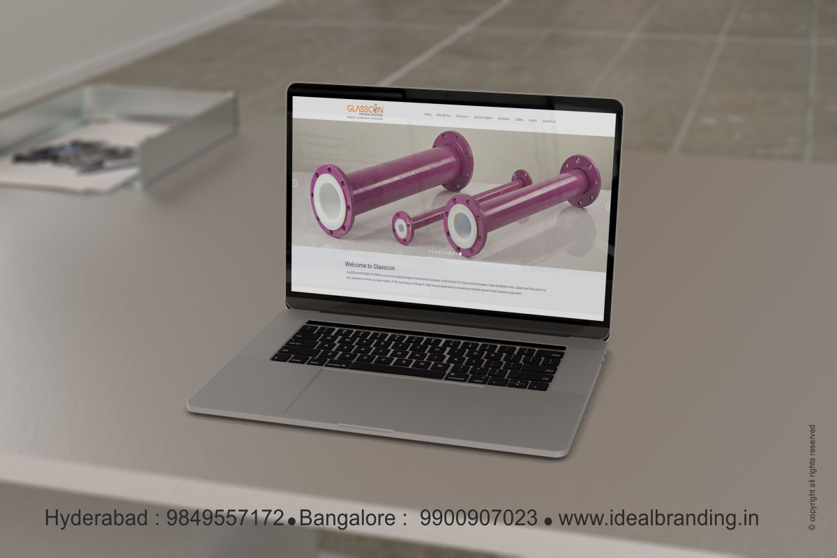 responsive website design for Glass heat Exchanger Hyderabad, glasscon 10