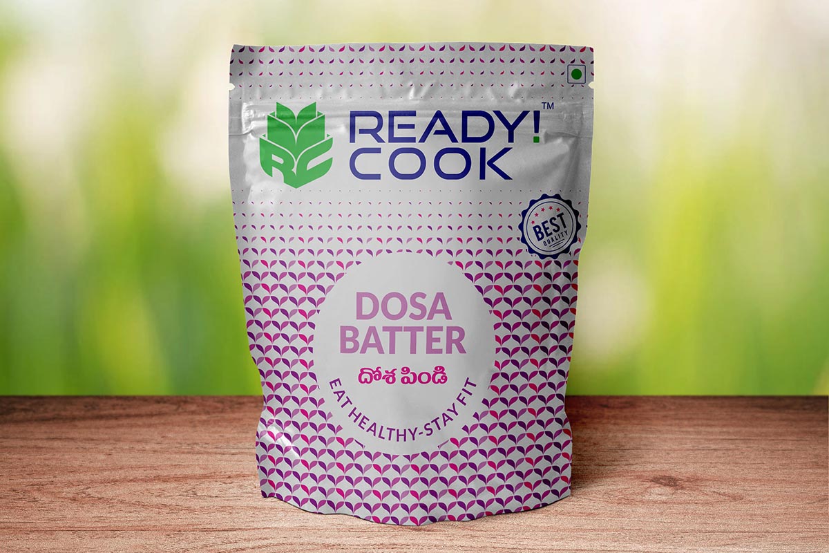 ready cook dosa batter packaging design hyderabad