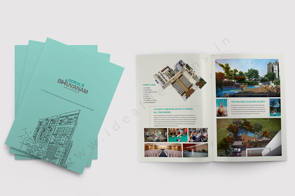 top brochure designers vizag, vijayawada - gokul bhuvanam prestigious gated community brochure design hyderbaad, Nizampet