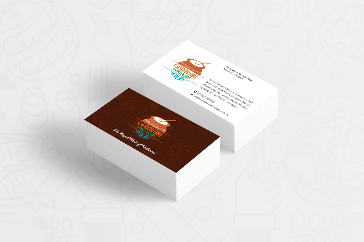 godavari-vantakam-business-cards-design,-logo-branding,-food-logo-branding,-hotel-&-restaurant-branding-bangalore